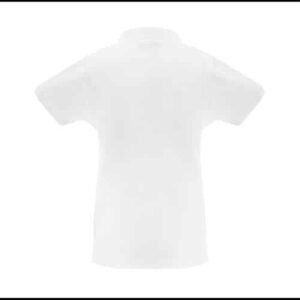 THC MONACO WOMEN WH. Polo à manches courtes pour femmes en coton cardé