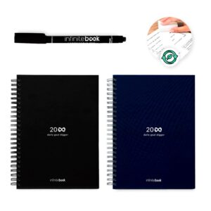 STARTER KIT INFINITE PLANNER A5. Le set comprend un "infinite Diary", un kit de nettoyage, un marqueur et un porte-marqueur