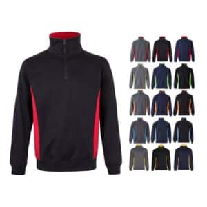 VL SVAROG. Sweat bicolore en éponge (260g/m²), en polyester (65%) et coton (35%)