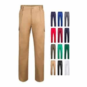 VL MABON. Pantalon sergé, multipoches (200g/m²), en coton (35%) et polyester (65%)