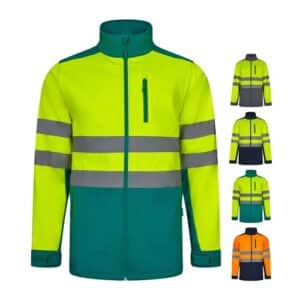 VL HESTIA. Veste soft shell bicolore (280g/m²), en polyester (96%) et élasthanne (4%)