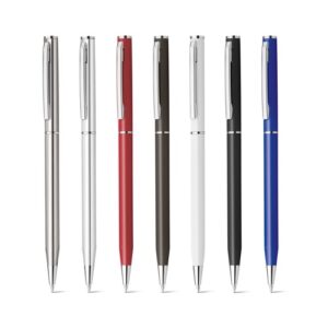 LESLEY METALLIC. Stylo à bille en aluminium avec clip et mécanisme twist