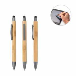 ZOLA. Stylo bille en bambou avec finitions mattes