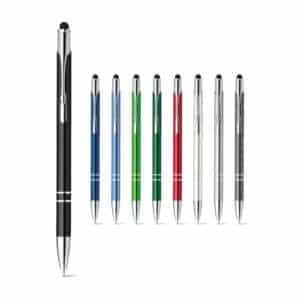 GALBA. Stylo en aluminium avec pointe tactile et clip