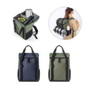 ROMA L. Sac à dos isotherme rembourré en polyester recyclé 600D ripstop 16 L