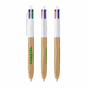 Stylo à Bille BIC® 4 Couleurs Wood Style