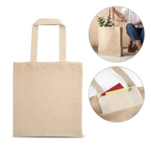 PADOVA. Sac à dos en juco (275 g/m²) 100% coton (120 g/m²) avec poche intérieure