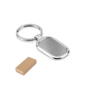ZABEL. Porte-clés en métal personnalisable en doming