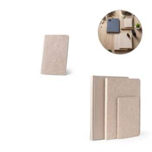 TEAPAD SOFT. Bloc-notes A6 avec couverture souple fabriquée à partir de déchets de feuilles de thé (65%)