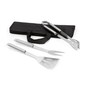 SOARES. Set de barbecue de 3 pièces en acier inoxydable