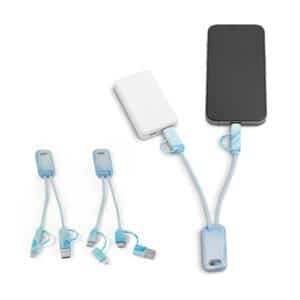 BERNERS. Câble USB 6-en-1 ultra-rapide en PET recyclé (100 % rPET)
