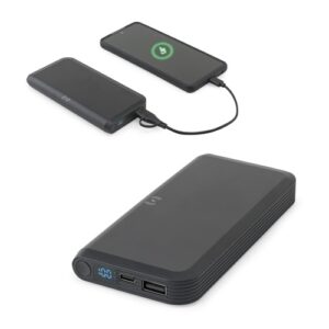 BECKER 10. Batterie nomade de 10 000 mAh en ABS recyclé (100 % rABS) avec chargeur sans fil ultrarapide de 15 W