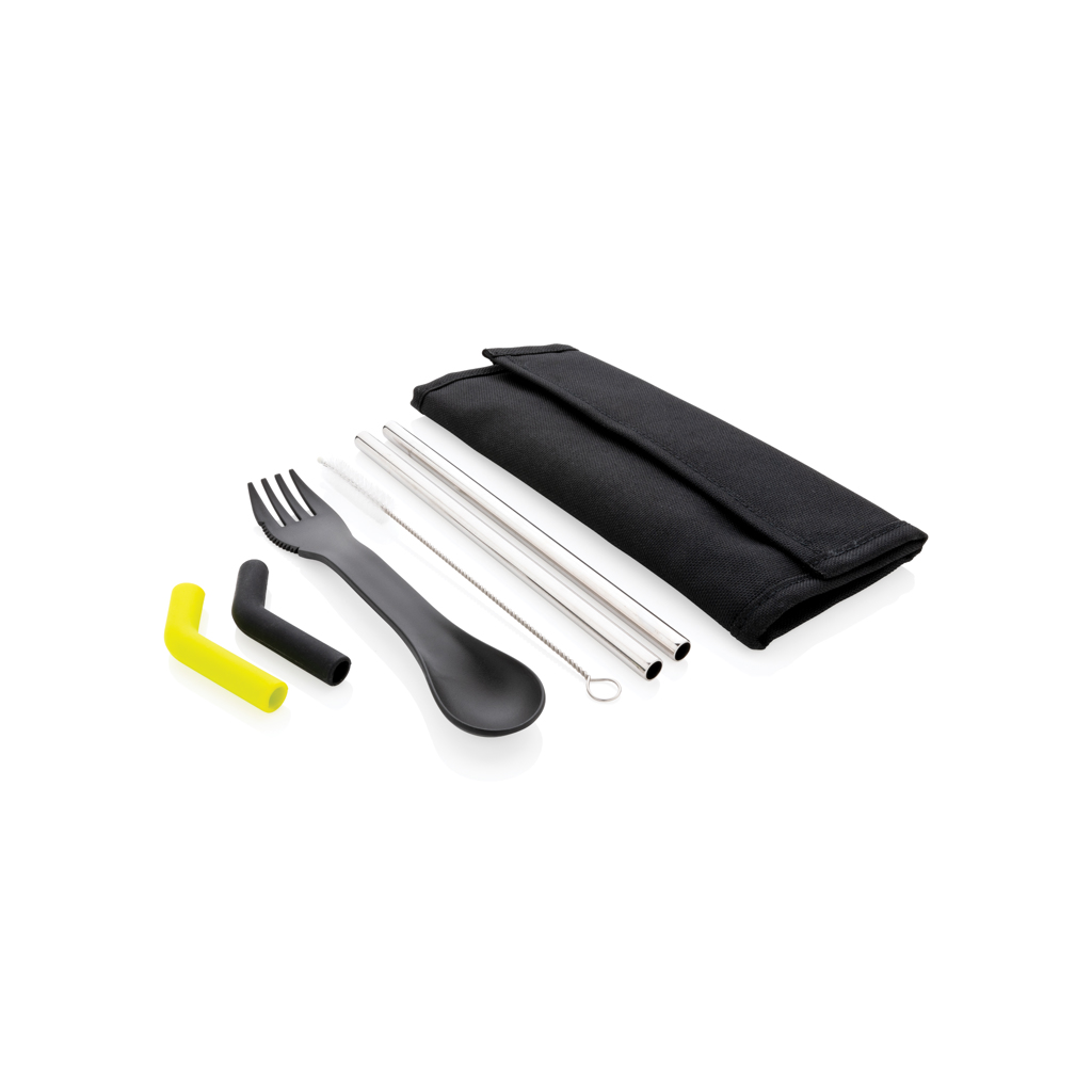 Set pailles 2 pcs et couverts Tierra