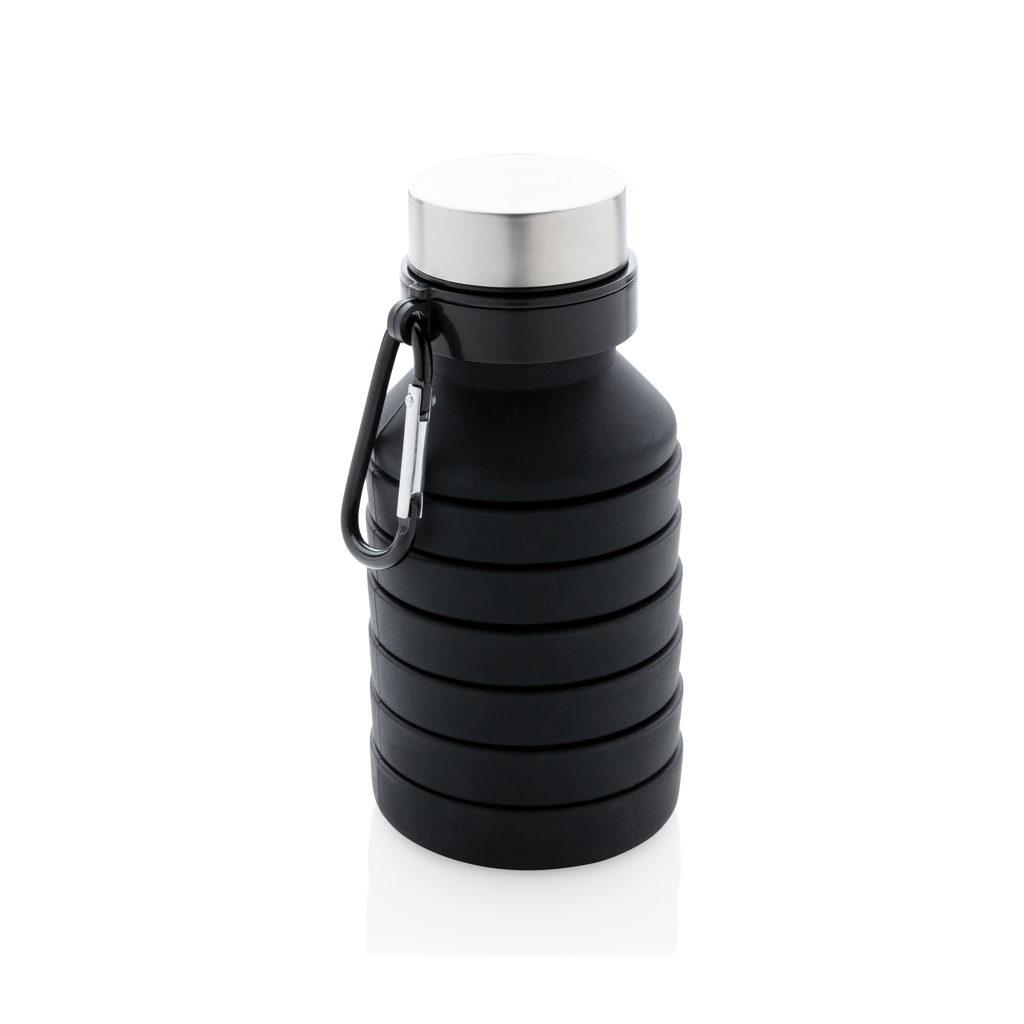 Bouteille en silicone pliable étanche avec couvercle