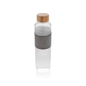 Bouteille en verre avec couvercle en bambou Impact