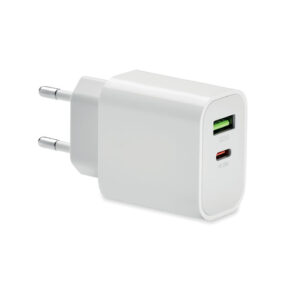 PORT - Chargeur 18W 2 ports, prise UE