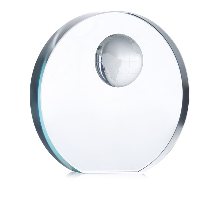 MONDAL – Trophée globe en verre
