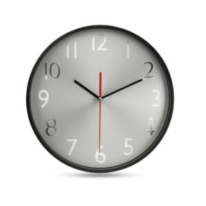 RONDO - Horloge murale fond argent