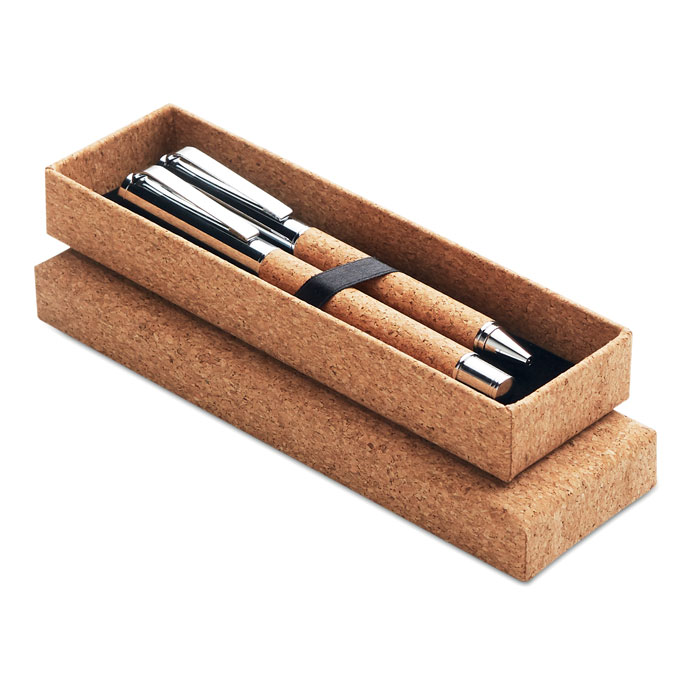 QUERCUS – Stylos personnalisés pas cher petite quantité en boîte liège