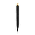 Stylo noir avec bouton en bois