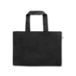 Sac cabas en tissu noir avec anses longues
