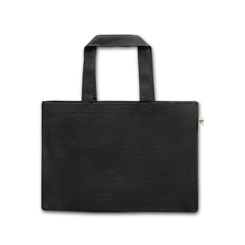 Sac cabas en tissu noir avec anses longues