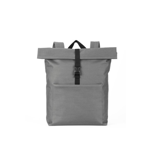 Sac à dos gris avec fermoir noir