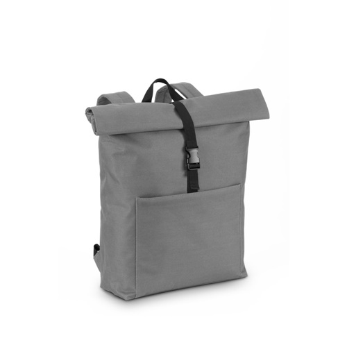 Sac à dos gris avec fermeture enroulable