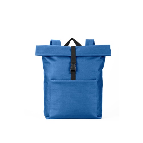 Sac à dos bleu avec fermeture à boucle noire