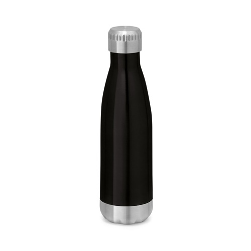 Gourde isotherme noire en acier inoxydable
