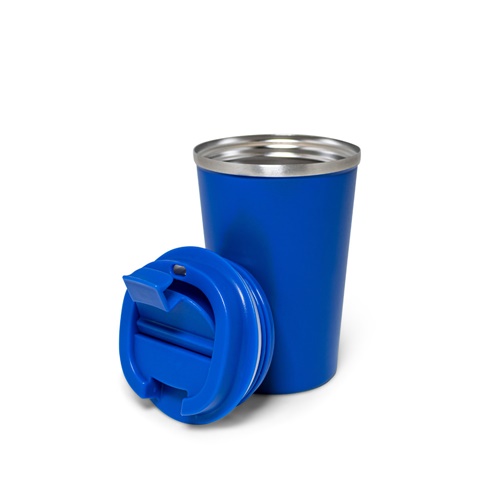 Gobelet isotherme bleu avec couvercle détachable