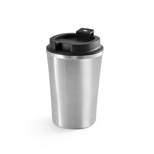 Gobelet isotherme en acier inoxydable avec couvercle noir