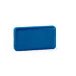 Batterie externe portable bleue rectangulaire