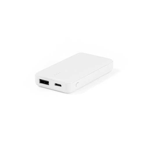 Batterie externe blanche avec ports USB