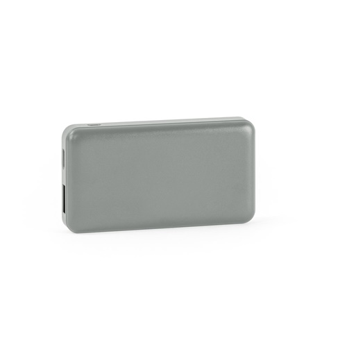 Batterie externe portable grise rectangulaire
