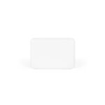 Savon blanc rectangulaire sur fond blanc
