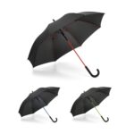 Parapluies noirs avec armatures colorées rouge, bleu, vert