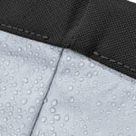 Tissu imperméable gris avec gouttes d’eau