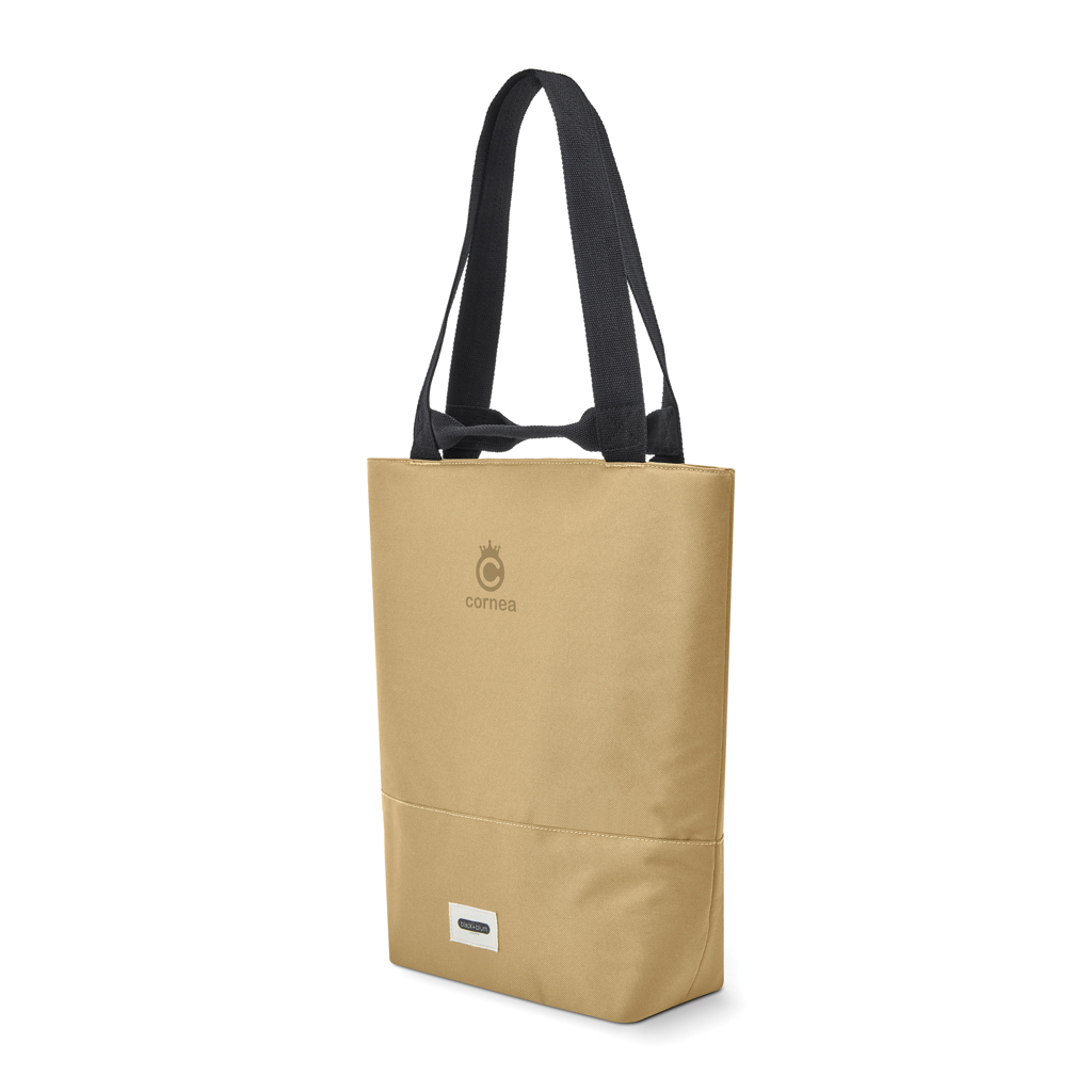 Sac tote beige avec anses noires