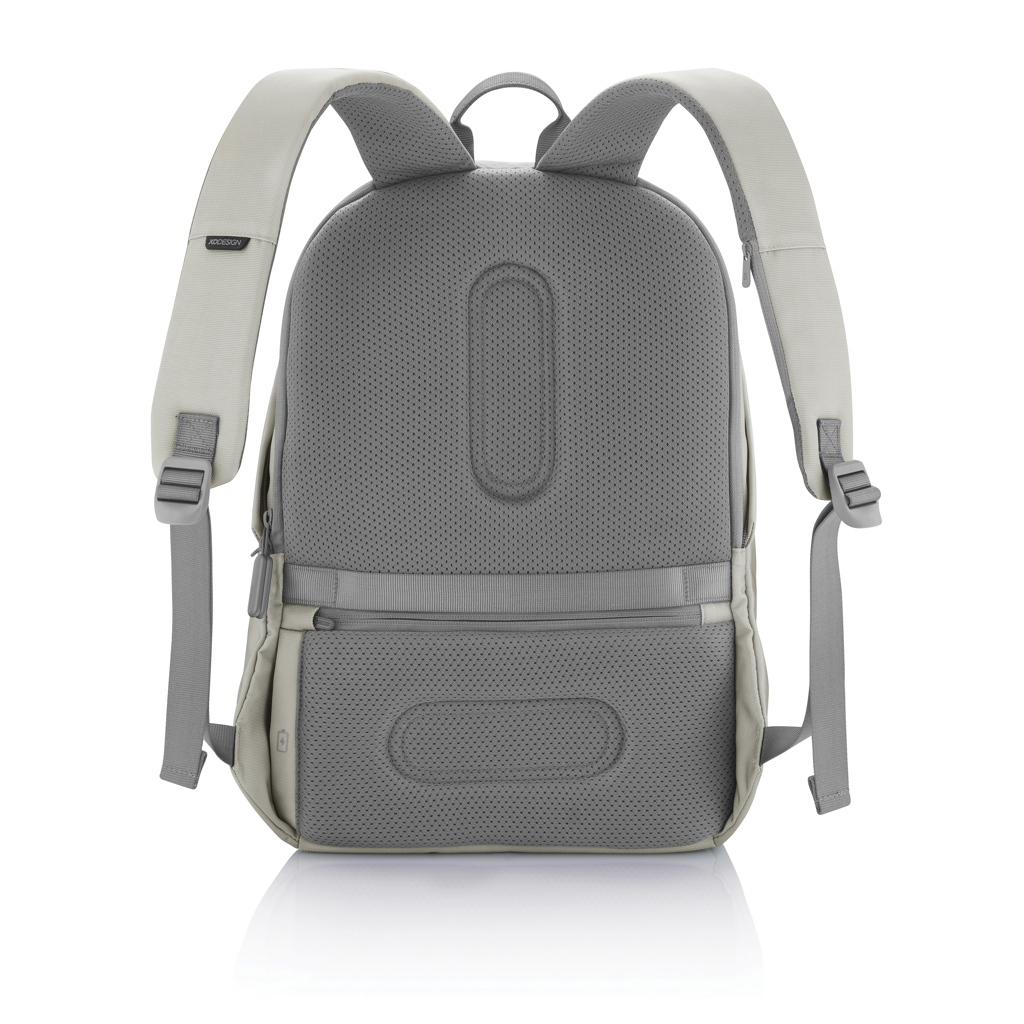 Sac à dos gris moderne avec bretelles rembourrées