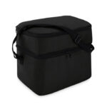 Glacière noire rectangulaire avec bandoulière réglable