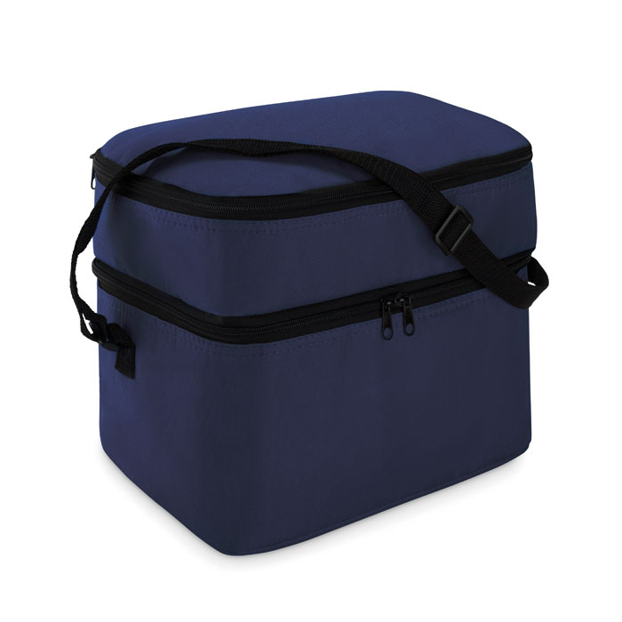 Glacière souple bleue avec sangle noire