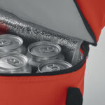 Canettes dans un sac isotherme rouge