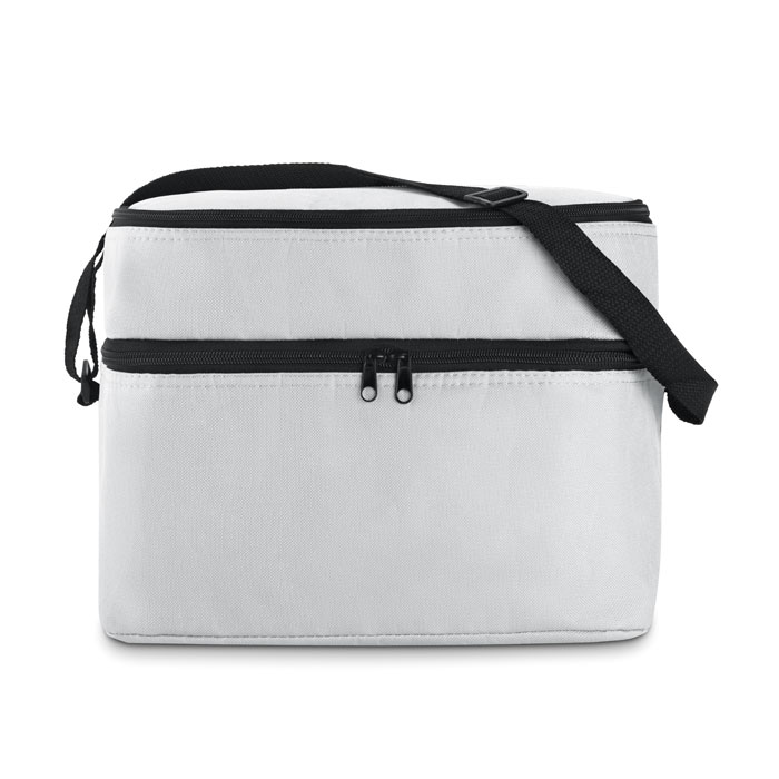 Sac isotherme blanc avec bandoulière noire