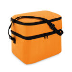 Glacière isotherme orange avec sangle noire