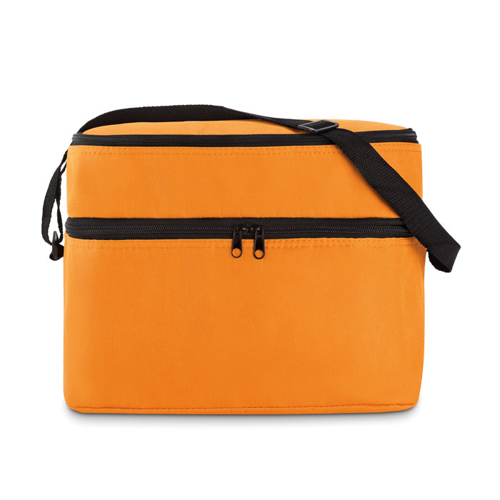 Sac isotherme orange avec bandoulière noire