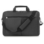 Sacoche ordinateur portable noire avec bandoulière réglable