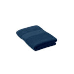 Serviette de bain bleue pliée