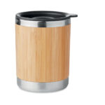 Gobelet isotherme en bambou et acier inoxydable