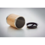 Tasse isotherme en bambou avec couvercle noir